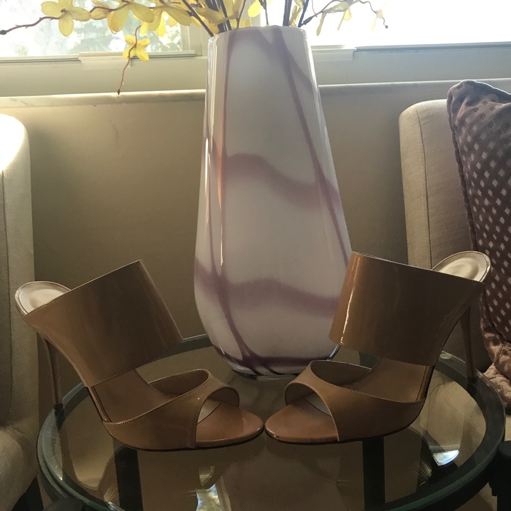 MANOLO BLAHNIK nude Ripta double-band mule slide - Picture 5 of 8